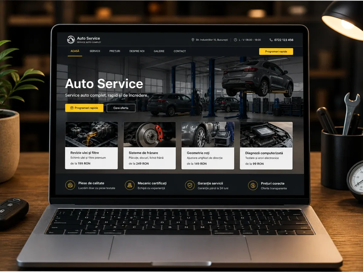 Site cu servicii pentru școli de șoferi - model de site pentru școli de șoferi - Creare site școală de șoferi