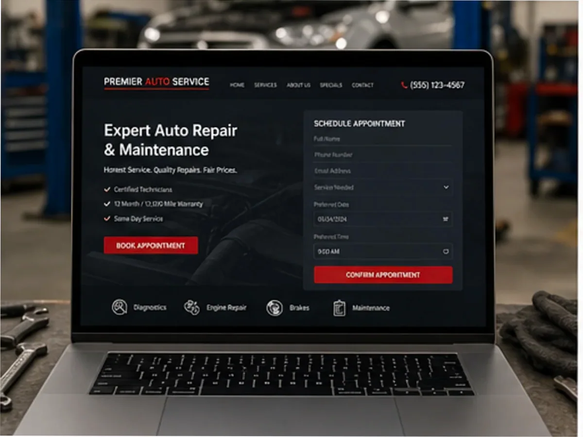 Site cu exemple pentru service-uri auto - model de site pentru service-uri auto - Creare site service auto