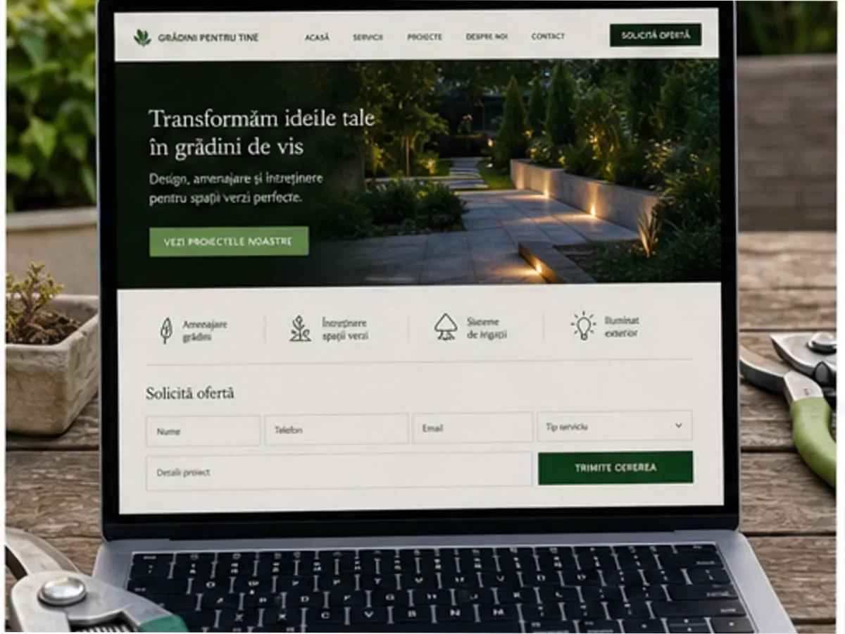 Site cu exemple pentru firme de grădinărit - model de site pentru firme de grădinărit - Creare site servicii grădinărit