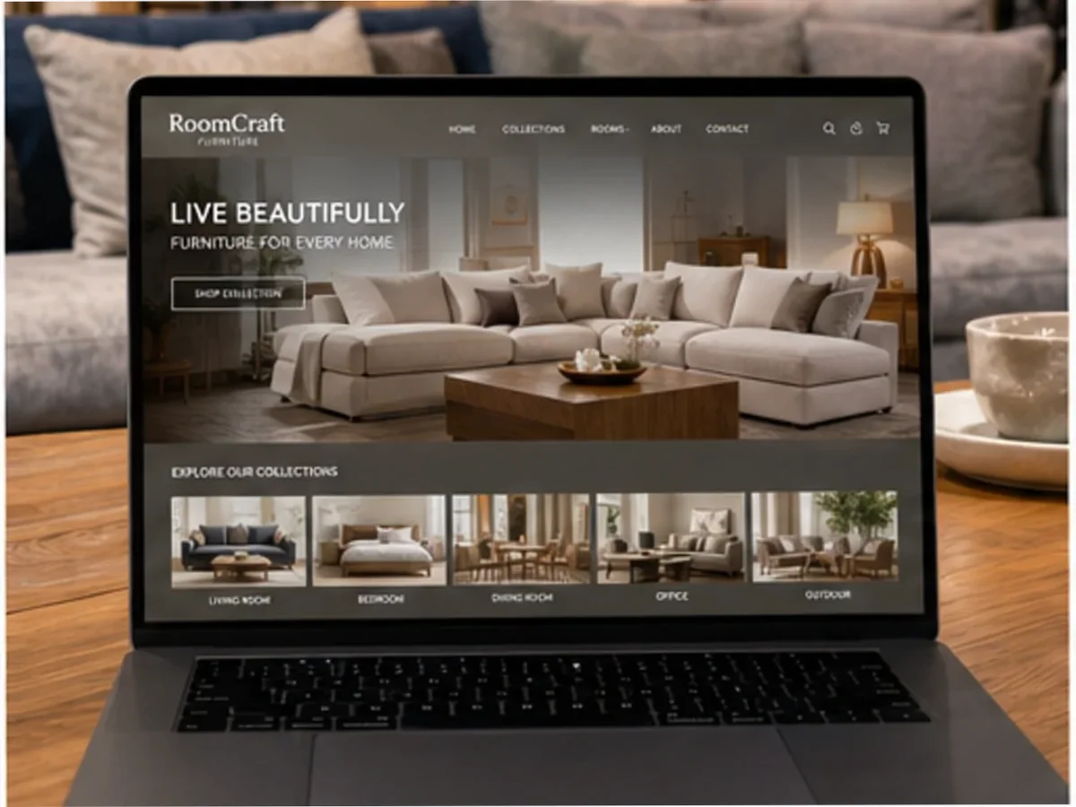 model foto realist pentru Creare site showroom mobilă