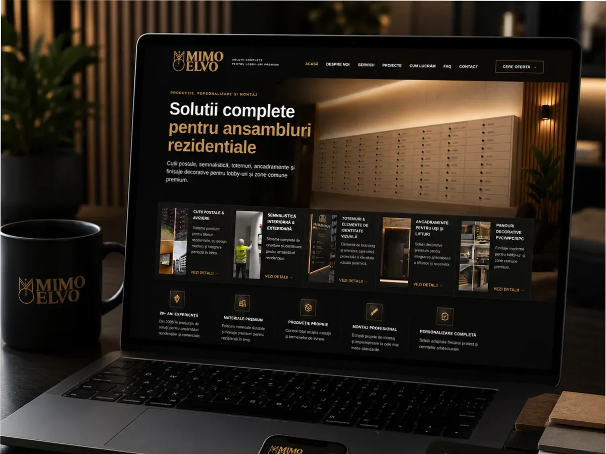 Site cu servicii pentru showroom-uri de mobilă - model de site pentru showroom-uri de mobilă - Creare site showroom mobilă