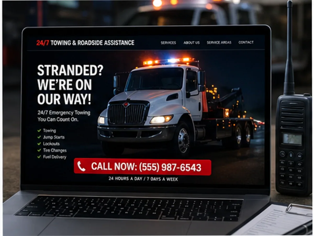 model foto realist pentru Creare site tractări auto