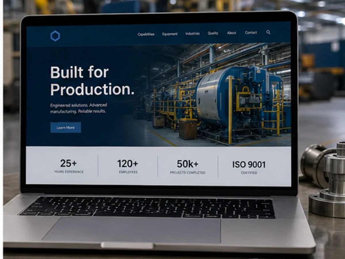 Site orientat spre cereri B2B, documentații și discuții comerciale - model de site pentru firme de utilaje - Creare site utilaje