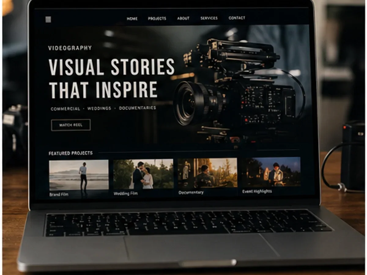 Site orientat spre cereri pentru date disponibile și pachete - model de site pentru videografi - Creare site videograf