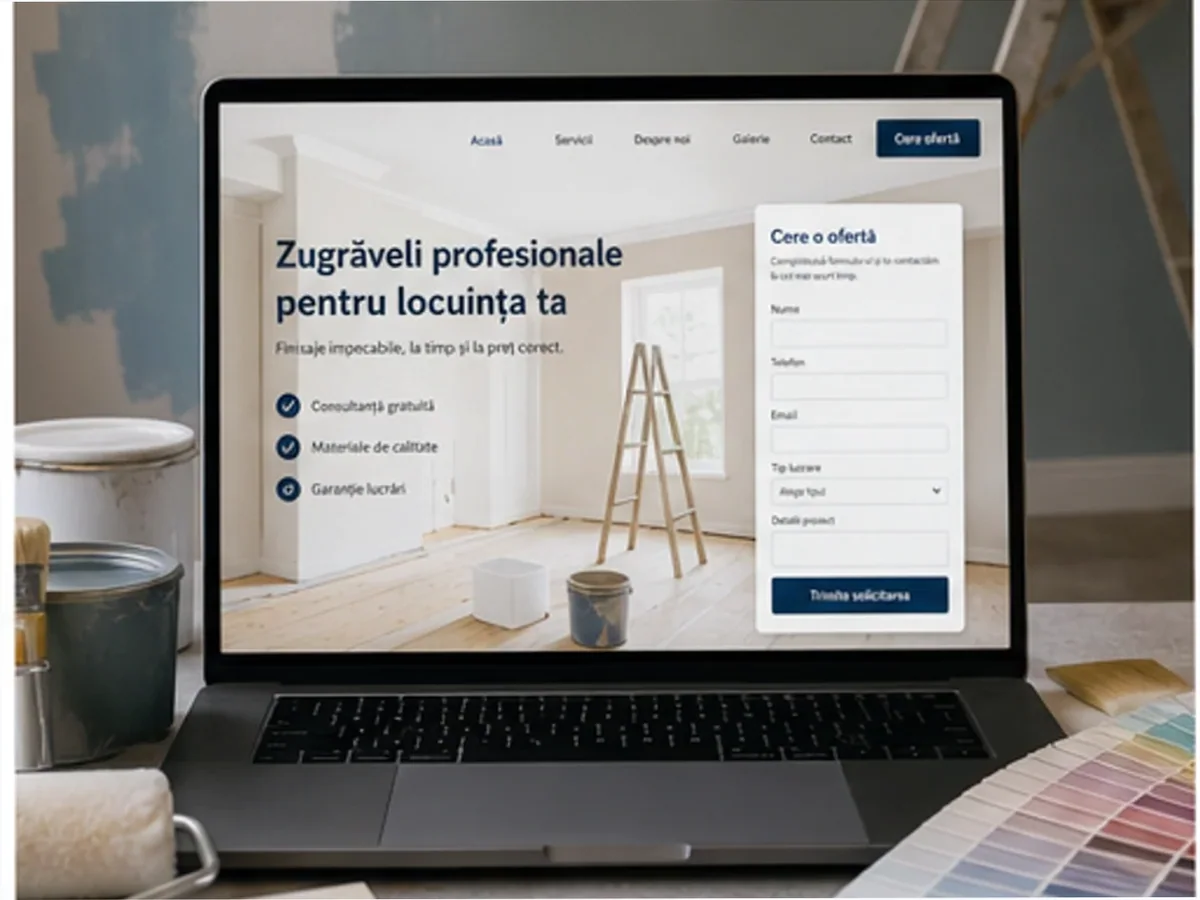 model foto realist pentru Creare site zugrav