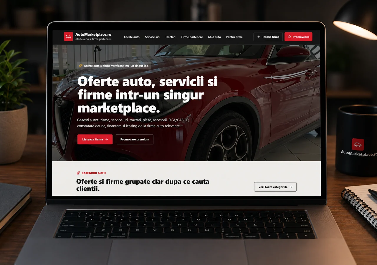 AutoMarketplace - marketplace pentru oferte auto și firme partenere - proiect AutoMarketplace în portofoliul BrandWave