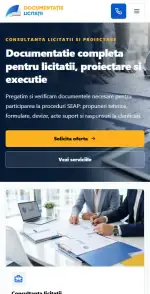Versiunea pentru telefon a proiectului Documentație Licitații