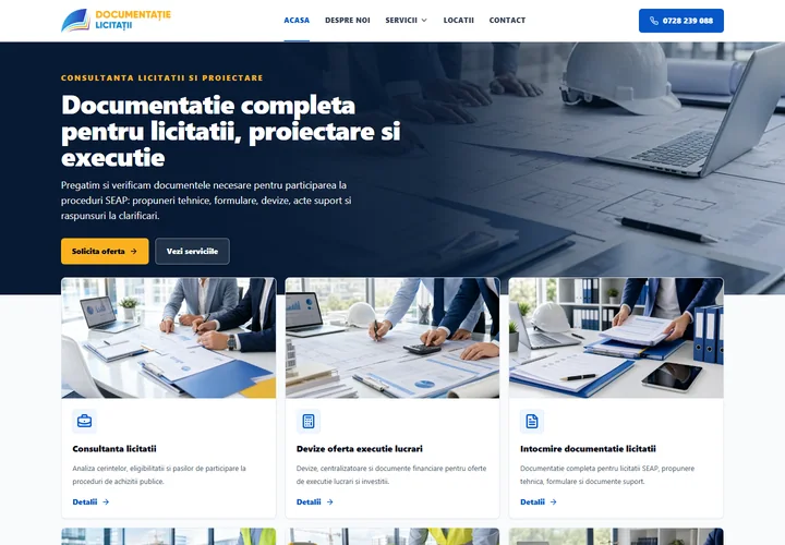 Pagina principală Documentație Licitații, proiect BrandWave