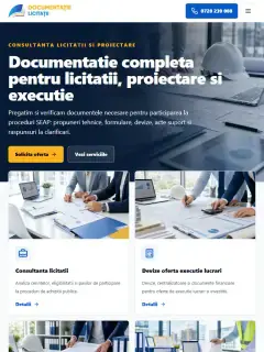 Versiunea pentru tabletă a proiectului Documentație Licitații