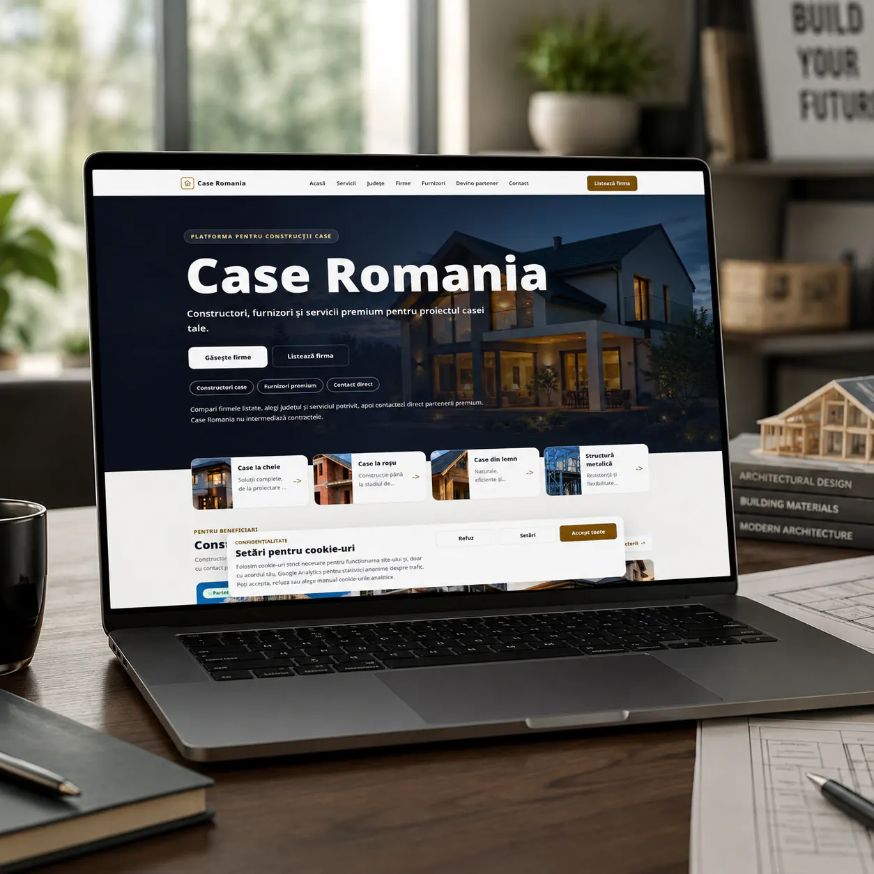 Case Romania - platformă premium pentru construcții case - proiect Case Romania în portofoliul BrandWave