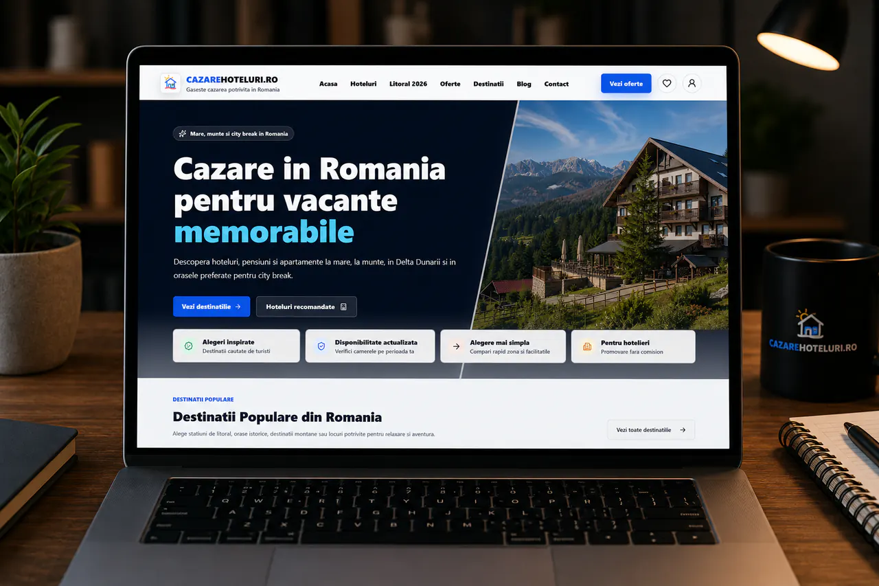 Cazare Hoteluri - platformă pentru cazare în România - proiect Cazare Hoteluri în portofoliul BrandWave
