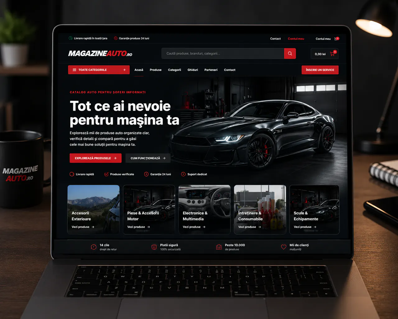 Magazine Auto - catalog online pentru produse și servicii auto - proiect Magazine Auto în portofoliul BrandWave