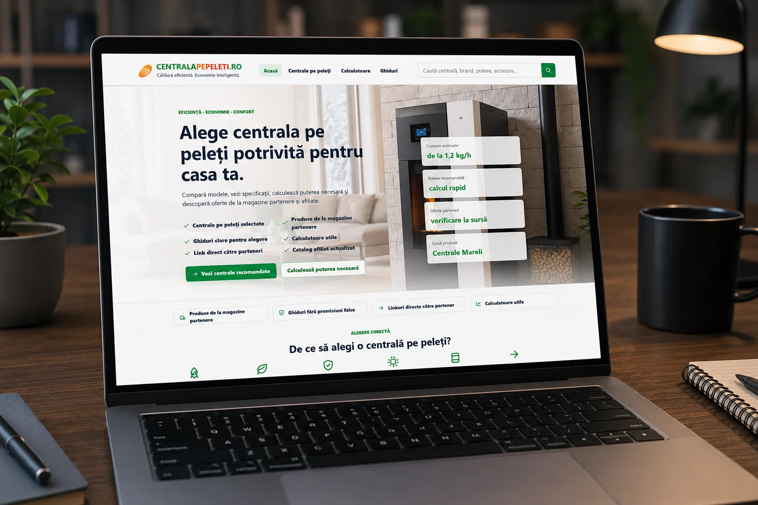 Centrala pe Peleți - ghid pentru alegerea centralei pe peleți - proiect Centrala pe Peleți în portofoliul BrandWave