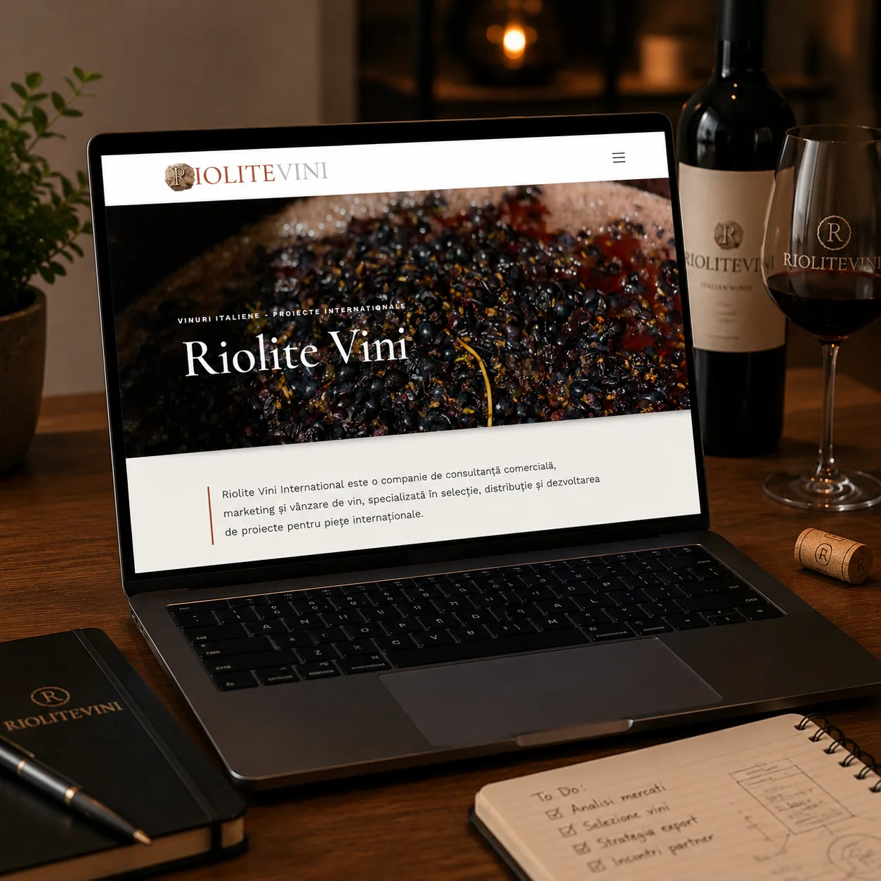 Riolite Vini - site pentru vinuri italiene - proiect Riolite Vini în portofoliul BrandWave