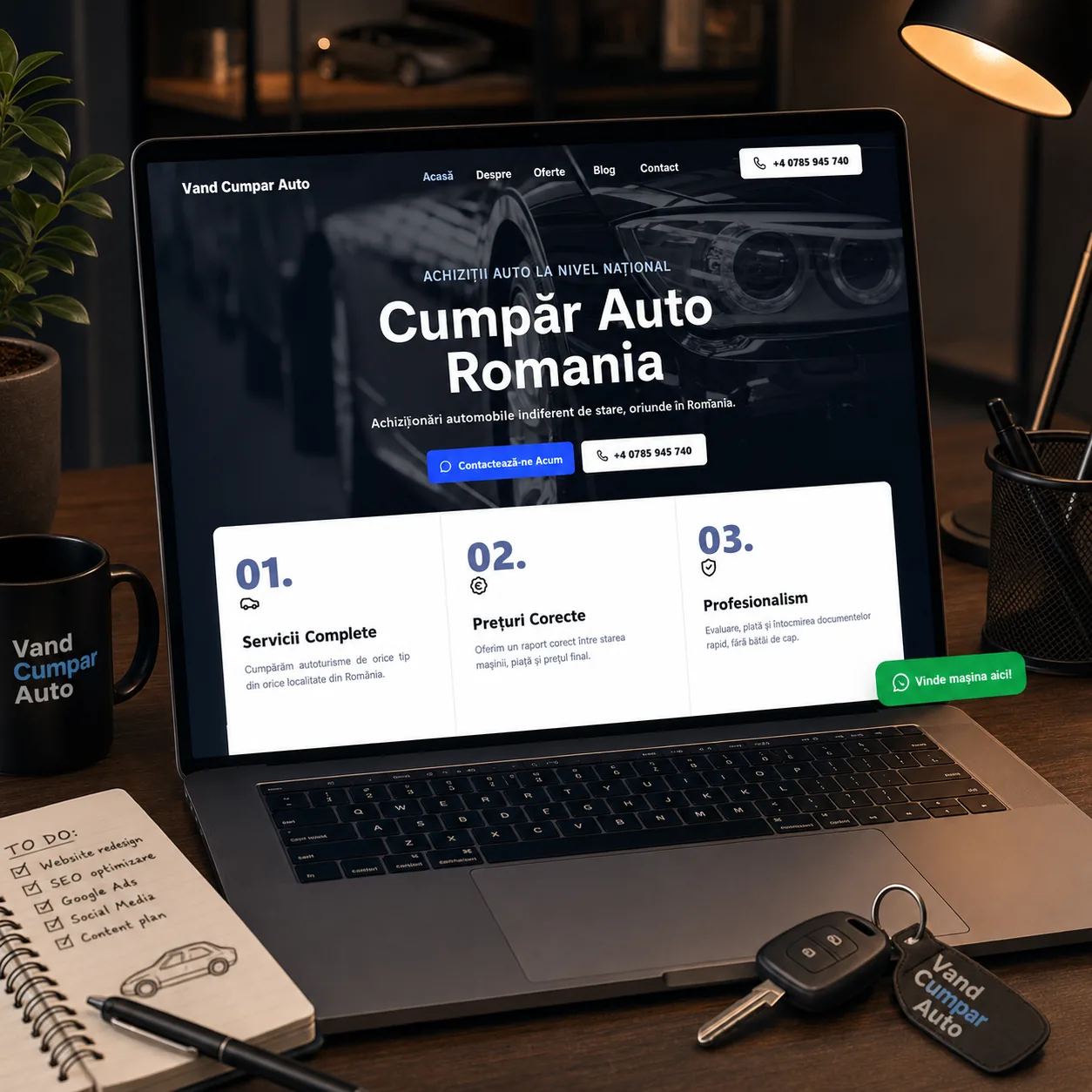 Vând Cumpăr Auto - site pentru cumpărări auto în România - proiect Vând Cumpăr Auto în portofoliul BrandWave