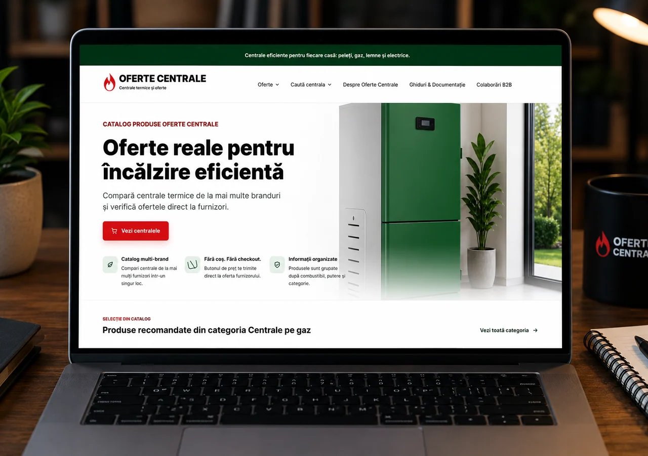 Oferte Centrale - catalog pentru centrale termice și oferte - proiect Oferte Centrale în portofoliul BrandWave