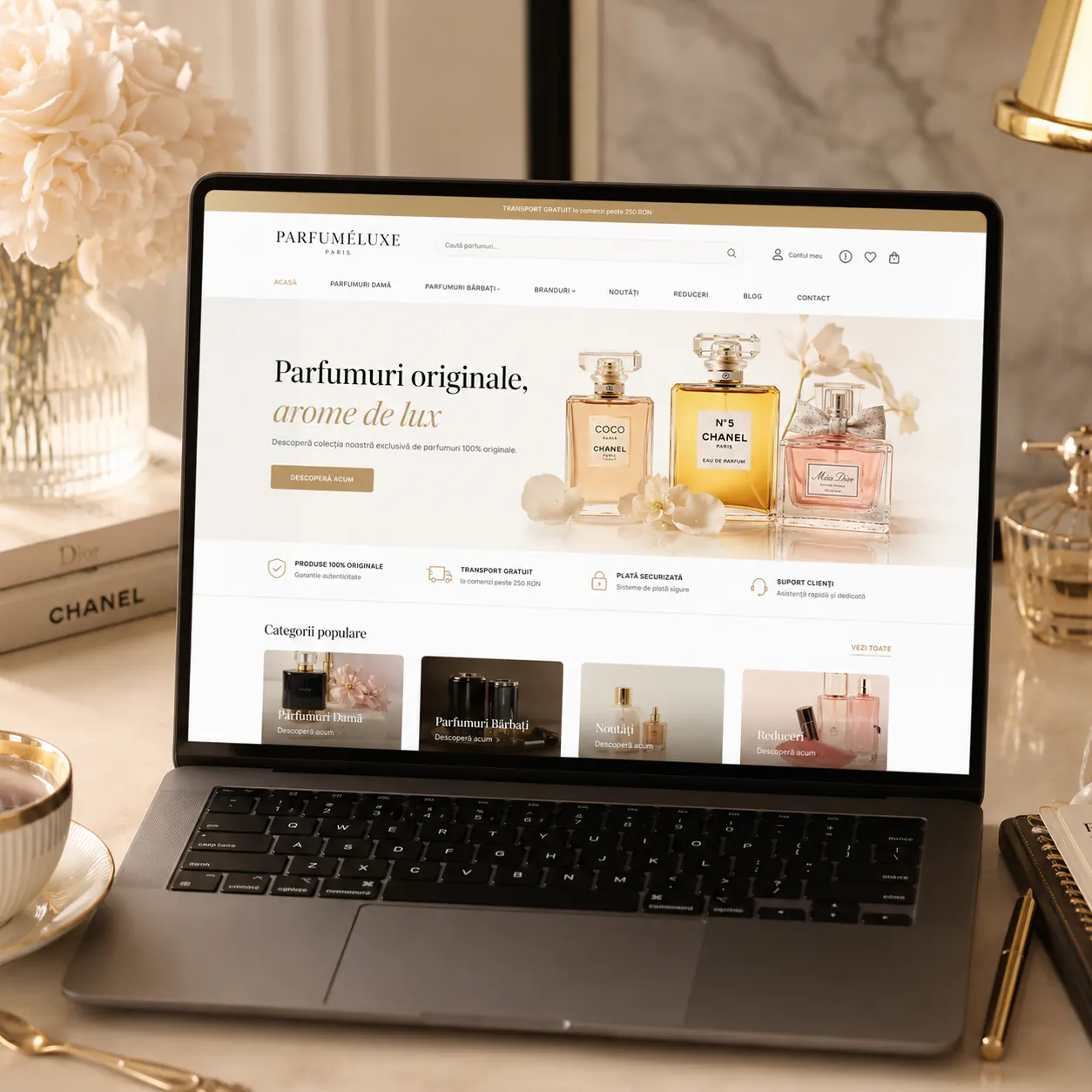 Parfuméluxe - magazin online în lucru pentru parfumuri premium - proiect Parfuméluxe Paris în portofoliul BrandWave