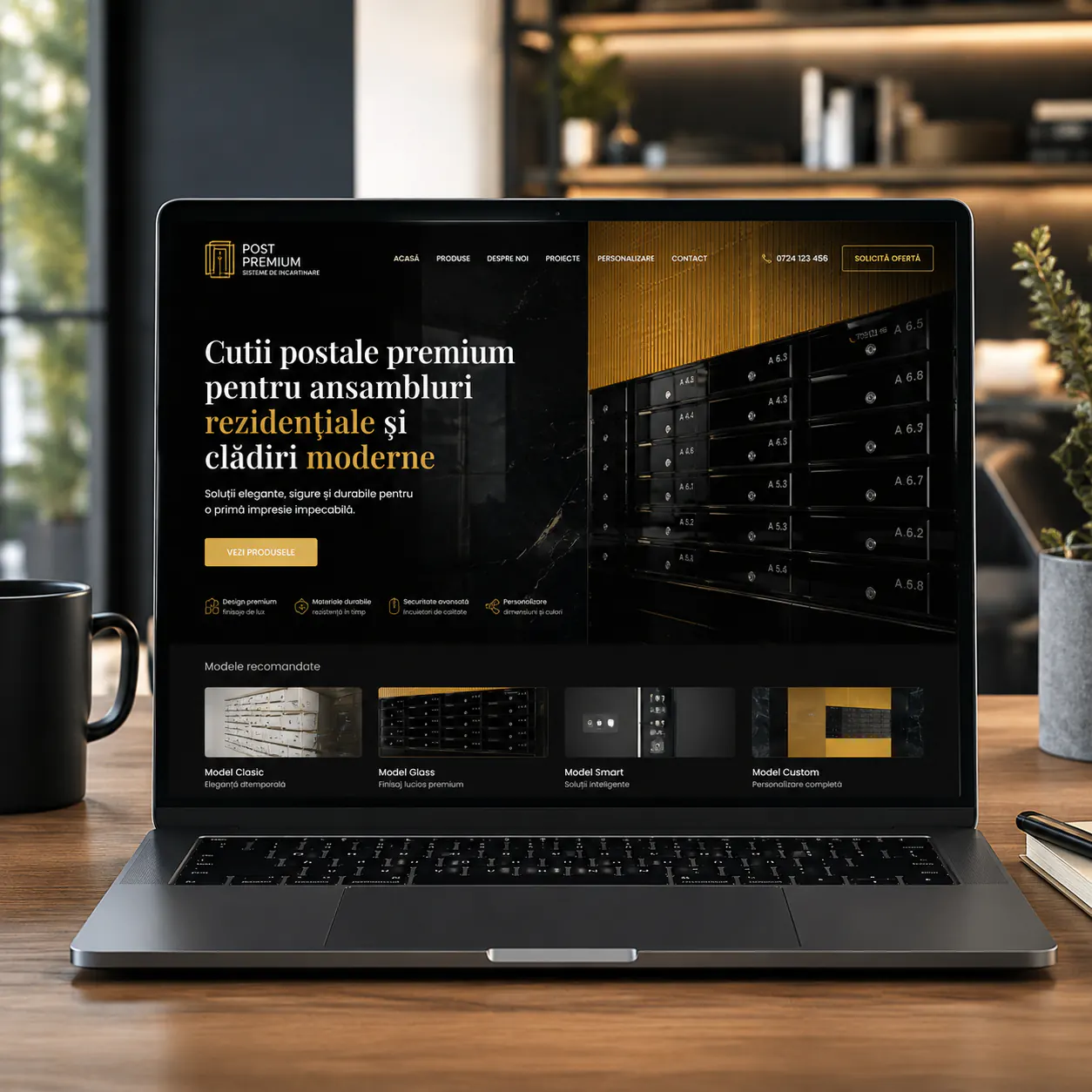 Post Premium - concept în lucru pentru cutii poștale premium - proiect Producător cutii poștale premium în portofoliul BrandWave