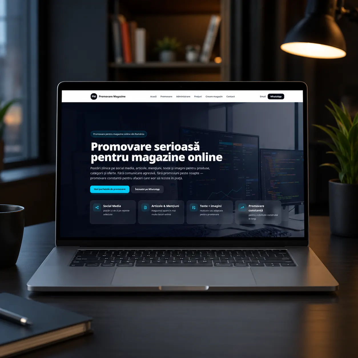 Promovare Magazine - site pentru prezentare și comandă servicii profesionale - proiect Promovare Magazine în portofoliul BrandWave