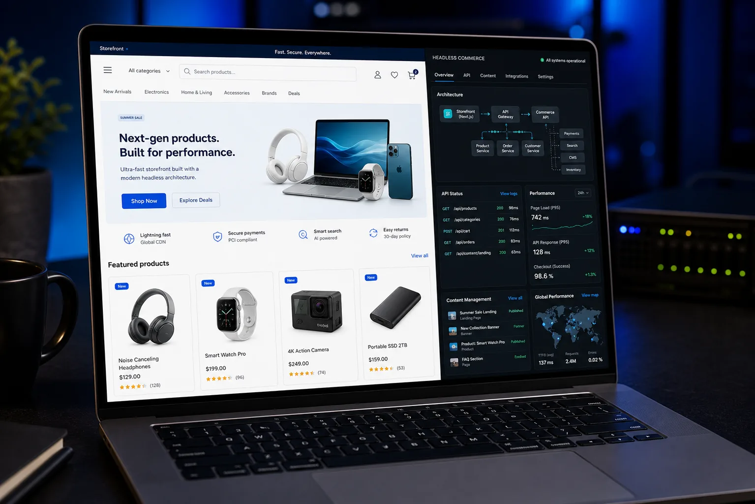 mockup magazin online headless ecommerce