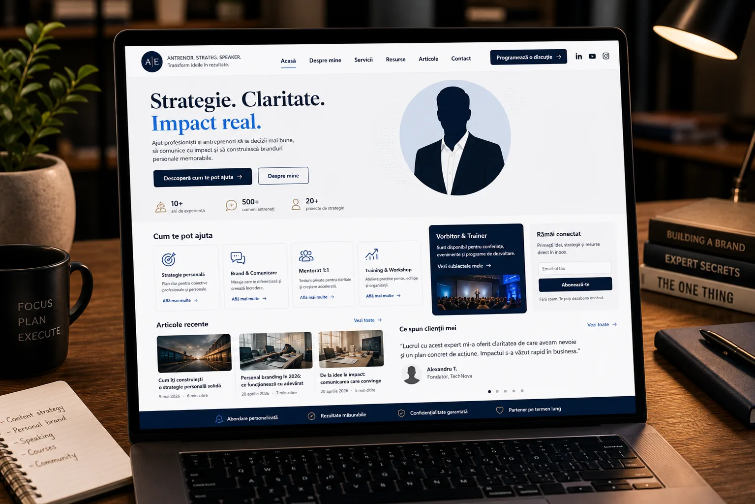 mockup site brand personal si autoritate