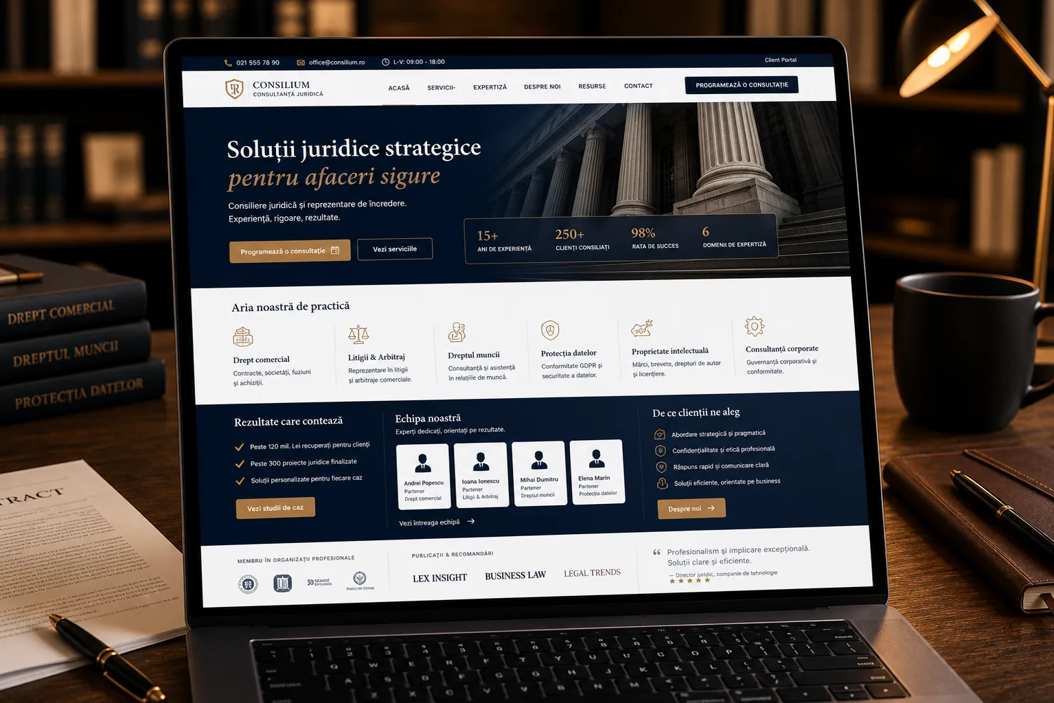 mockup site consultanta profesionala si juridica